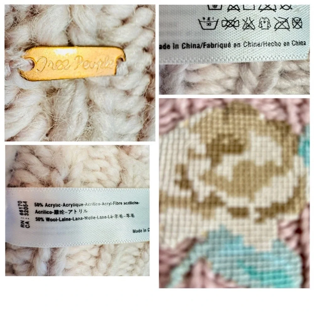 Free People EVERYTHING ROSIE Wool Blush Cuffed Beanie Hat